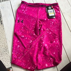 pink paint splatter under armour girls pants